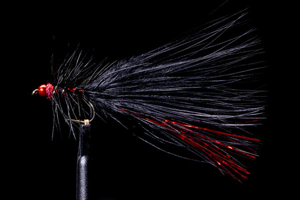 Belinda's Bitch Slap Black/Red Fishing Fly | Manic Fly Collection