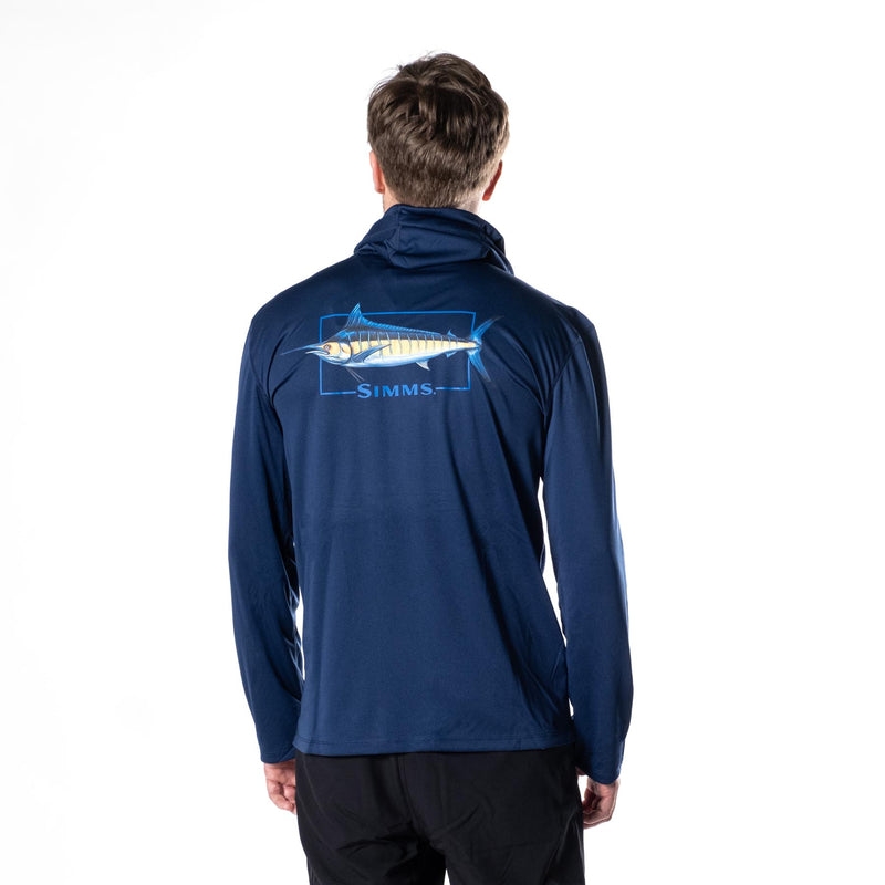 Simms UPF50 Solar Tech Graphic Hoody | Blue Marlin