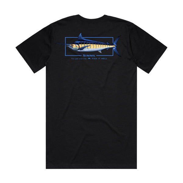 Simms Artist Tee | Blue Marlin Black