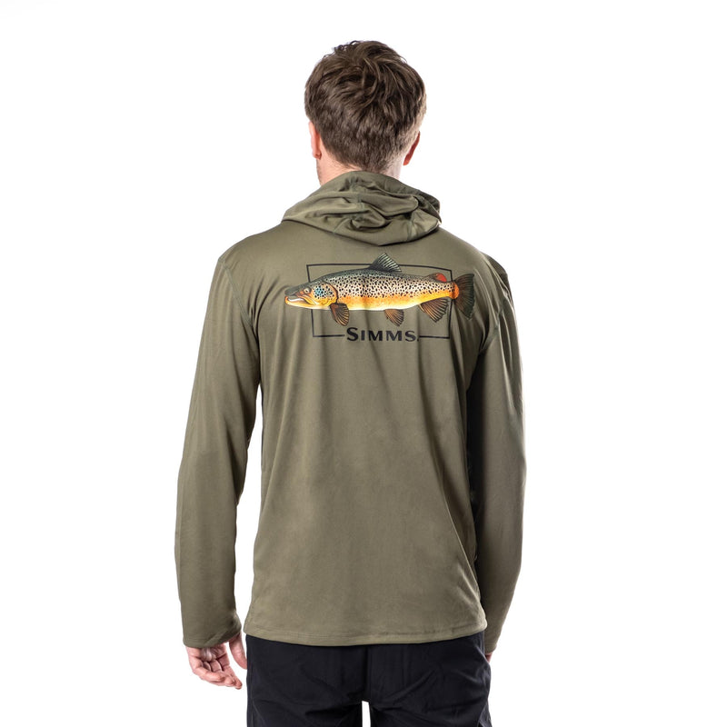 Simms UPF50 Solar Tech Graphic Hoody | Brown Trout