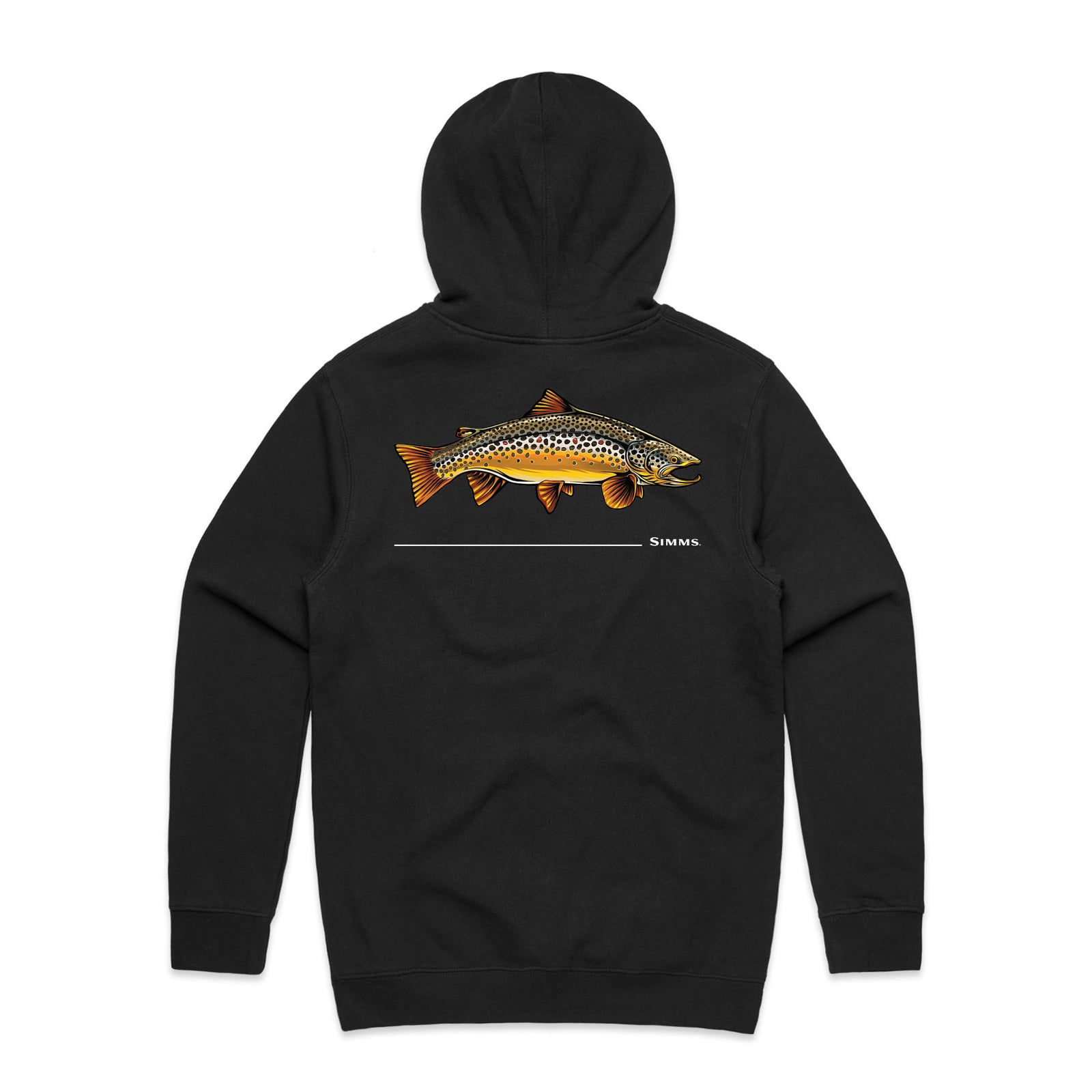 Simms Artist Hoody Brown Trout Black Manic Tackle Project