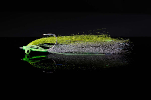 Nitro Clouser Chartreuse White Fishing Fly | Manic Fly Collection