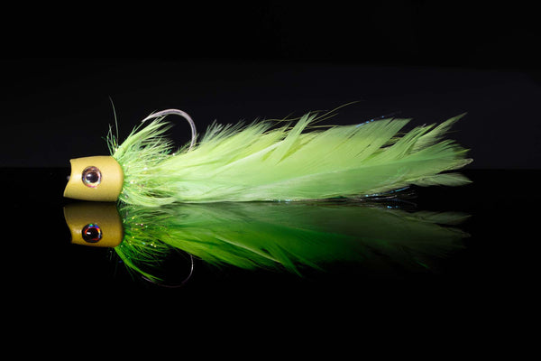 Strykers Poppin Peanut Fishing Fly |  Chartreuse