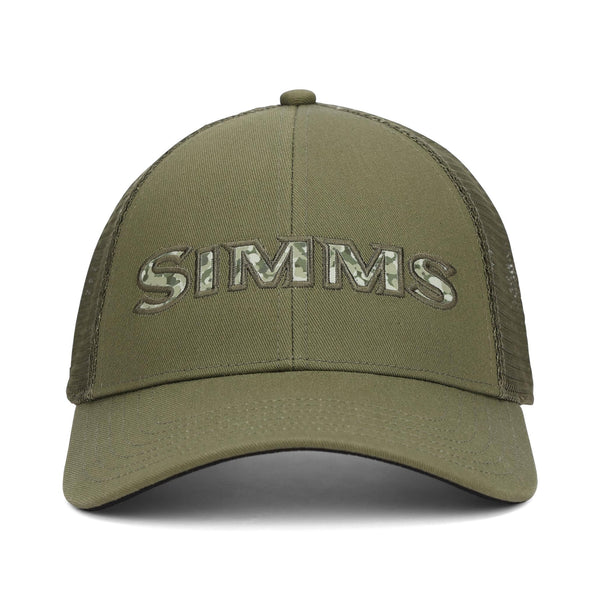 Simms Single Haul Trucker | Back Eddy Camo Fill Loden