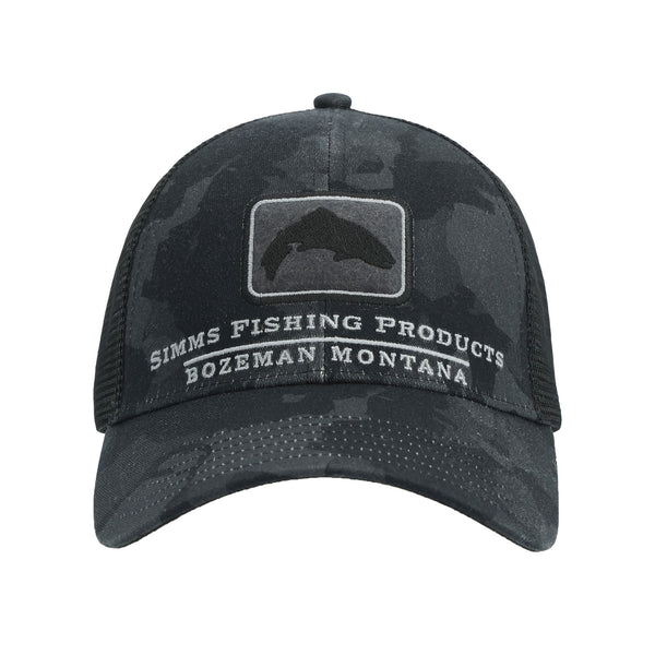 Simms Trout Icon Trucker Cap | Regiment Camo Carbon