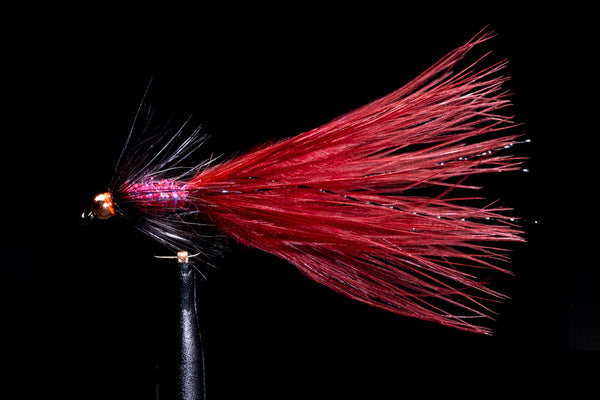 Snowy Bugger Claret Fishing Fly | Manic Fly Collection