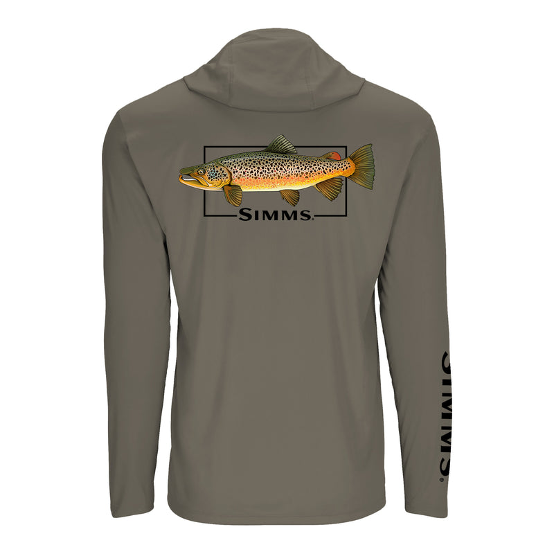 Simms UPF50 Solar Tech Graphic Hoody | Brown Trout