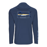 Simms UPF50 Solar Tech Graphic Hoody | Blue Marlin