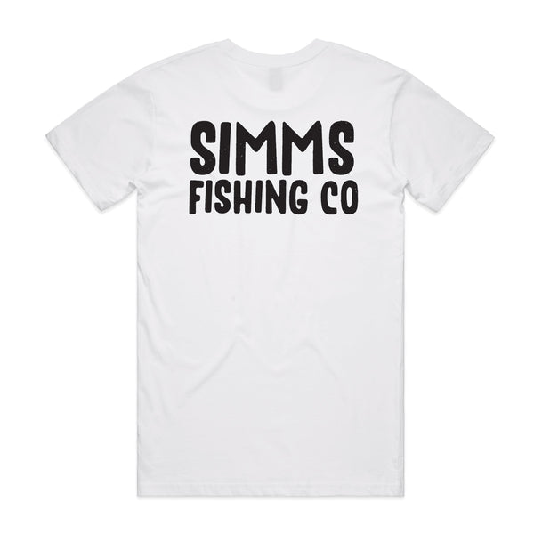 Simms Logo Tee Throwback | White