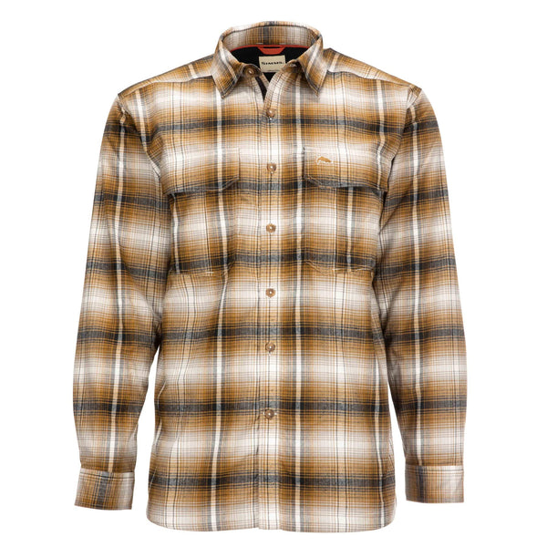 Simms ColdWeather Shirt | Dark Bronze Black Plaid